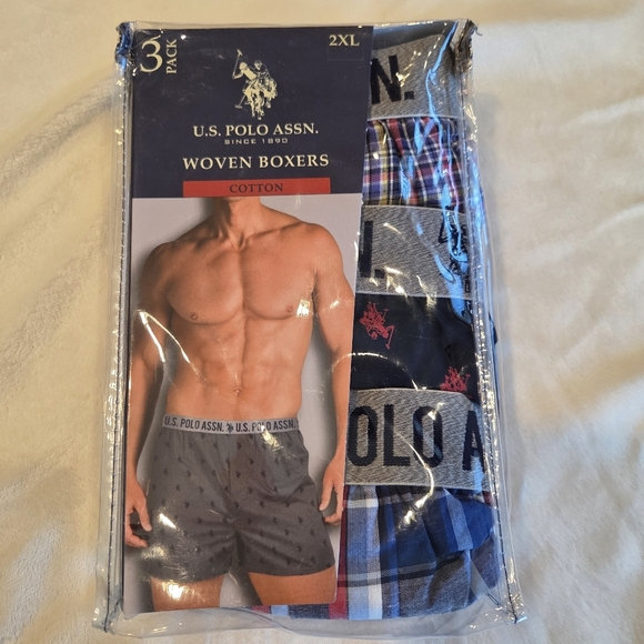 U.S. Polo Assn. Men's Boxers, 3-Pack, Size 2xl Woven Cotton New - Picture 1 of 8